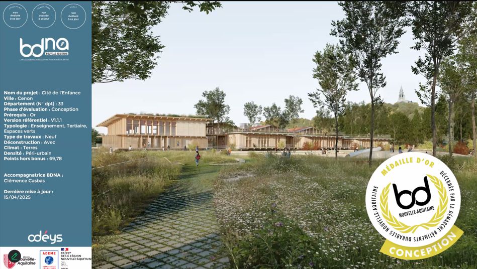 SCOLAIRE - La consultation travaux de la Cité de l’Enfance et du jardin public de la Ville de Cenon est lancée.