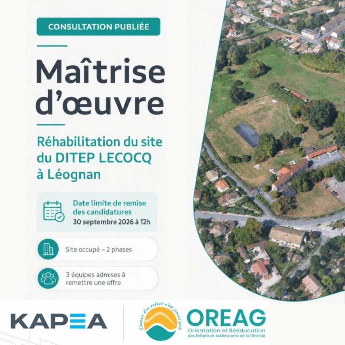 KAPEA assistance maitrise ouvrage Médico social CONSULTATION DE MAÎTRISE D’ŒUVRE DITEP LECOCQ LÉOGNAN